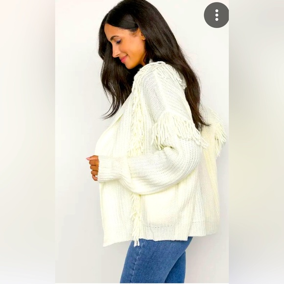 Six/Fifty Fringe Collared Sweater - Picture 2 of 5